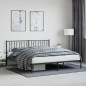 vidaXL Estructura de cama con cabecero metal negro 183x213 cm vidaXL Estructura de cama con cabecero metal negro 183x213 cm