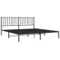 vidaXL Estructura de cama con cabecero metal negro 183x213 cm vidaXL Estructura de cama con cabecero metal negro 183x213 cm