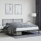 vidaXL Estructura de cama con cabecero metal negro 160x200 cm vidaXL Estructura de cama con cabecero metal negro 160x200 cm