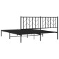 vidaXL Estructura de cama con cabecero metal negro 160x200 cm vidaXL Estructura de cama con cabecero metal negro 160x200 cm