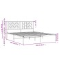 vidaXL Estructura de cama con cabecero metal negro 160x200 cm vidaXL Estructura de cama con cabecero metal negro 160x200 cm