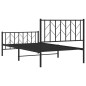 vidaXL Estructura de cama con cabecero y estribo metal negro 100x190cm vidaXL Estructura de cama con cabecero y estribo metal negro 100x190cm