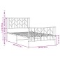 vidaXL Estructura de cama con cabecero y estribo metal negro 100x190cm vidaXL Estructura de cama con cabecero y estribo metal negro 100x190cm