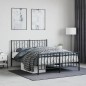 vidaXL Estructura de cama cabecero y pie de cama metal negro 140x200cm vidaXL Estructura de cama cabecero y pie de cama metal negro 140x200cm