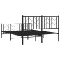 vidaXL Estructura de cama cabecero y pie de cama metal negro 140x200cm vidaXL Estructura de cama cabecero y pie de cama metal negro 140x200cm