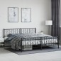vidaXL Estructura de cama cabecero y pie de cama metal negro 193x203cm vidaXL Estructura de cama cabecero y pie de cama metal negro 193x203cm