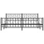 vidaXL Estructura de cama cabecero y pie de cama metal negro 193x203cm vidaXL Estructura de cama cabecero y pie de cama metal negro 193x203cm