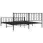 vidaXL Estructura de cama cabecero y pie de cama metal negro 193x203cm vidaXL Estructura de cama cabecero y pie de cama metal negro 193x203cm