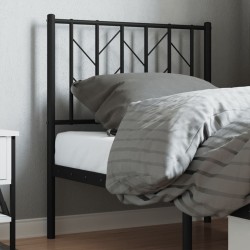 vidaXL Cabecero de metal negro 75 cm