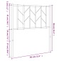 vidaXL Cabecero de metal negro 75 cm vidaXL Cabecero de metal negro 75 cm
