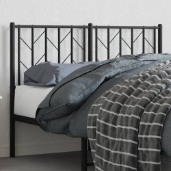 vidaXL Cabecero de metal negro 120 cm
