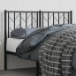 vidaXL Cabecero de metal negro 120 cm
