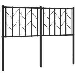 vidaXL Cabecero de metal negro 120 cm