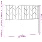 vidaXL Cabecero de metal negro 120 cm