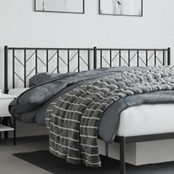 vidaXL Cabecero de metal negro 200 cm