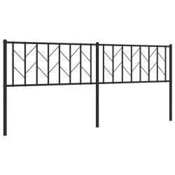 vidaXL Cabecero de metal negro 200 cm