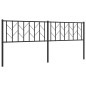 vidaXL Cabecero de metal negro 200 cm vidaXL Cabecero de metal negro 200 cm