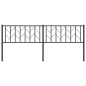 vidaXL Cabecero de metal negro 200 cm vidaXL Cabecero de metal negro 200 cm
