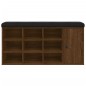 vidaXL Banco zapatero madera de ingeniería marrón roble 102x32x50 cm