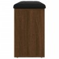 vidaXL Banco zapatero madera de ingeniería marrón roble 102x32x50 cm