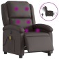 vidaXL Sillón de masaje eléctrico cuero auténtico marrón oscuro vidaXL Sillón de masaje eléctrico cuero auténtico marrón oscuro