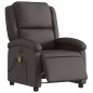vidaXL Sillón de masaje eléctrico cuero auténtico marrón oscuro vidaXL Sillón de masaje eléctrico cuero auténtico marrón oscuro