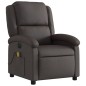 vidaXL Sillón de masaje eléctrico cuero auténtico marrón oscuro vidaXL Sillón de masaje eléctrico cuero auténtico marrón oscuro