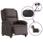 vidaXL Sillón de masaje eléctrico cuero auténtico marrón oscuro vidaXL Sillón de masaje eléctrico cuero auténtico marrón oscuro