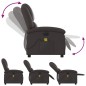 vidaXL Sillón de masaje eléctrico cuero auténtico marrón oscuro vidaXL Sillón de masaje eléctrico cuero auténtico marrón oscuro