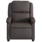 vidaXL Sillón de masaje eléctrico cuero auténtico marrón oscuro vidaXL Sillón de masaje eléctrico cuero auténtico marrón oscuro