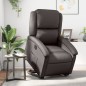vidaXL Sillón reclinable eléctrico pie cuero auténtico marrón oscuro vidaXL Sillón reclinable eléctrico pie cuero auténtico marrón oscuro
