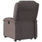 vidaXL Sillón reclinable eléctrico pie cuero auténtico marrón oscuro vidaXL Sillón reclinable eléctrico pie cuero auténtico marrón oscuro