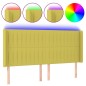 vidaXL Cabecero con LED de tela verde 203x16x118/128 cm vidaXL Cabecero con LED de tela verde 203x16x118/128 cm