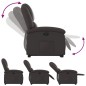 vidaXL Sillón reclinable eléctrico pie cuero auténtico marrón oscuro vidaXL Sillón reclinable eléctrico pie cuero auténtico marrón oscuro