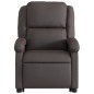 vidaXL Sillón reclinable eléctrico pie cuero auténtico marrón oscuro vidaXL Sillón reclinable eléctrico pie cuero auténtico marrón oscuro