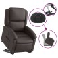 vidaXL Sillón reclinable eléctrico pie cuero auténtico marrón oscuro vidaXL Sillón reclinable eléctrico pie cuero auténtico marrón oscuro