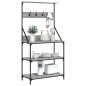 vidaXL Estantería cocina con ganchos madera ingeniería gris Sonoma vidaXL Estantería cocina con ganchos madera ingeniería gris Sonoma