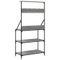 vidaXL Estantería cocina con ganchos madera ingeniería gris Sonoma vidaXL Estantería cocina con ganchos madera ingeniería gris Sonoma