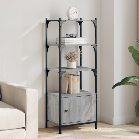vidaXL Librería 3 estantes madera ingeniería gris Sonoma 41x30x109,5cm