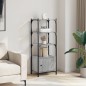 vidaXL Librería 3 estantes madera ingeniería gris Sonoma 41x30x109,5cm vidaXL Librería 3 estantes madera ingeniería gris Sonoma 41x30x109,5cm