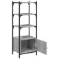 vidaXL Librería 3 estantes madera ingeniería gris Sonoma 41x30x109,5cm vidaXL Librería 3 estantes madera ingeniería gris Sonoma 41x30x109,5cm