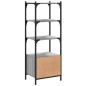 vidaXL Librería 3 estantes madera ingeniería gris Sonoma 41x30x109,5cm vidaXL Librería 3 estantes madera ingeniería gris Sonoma 41x30x109,5cm