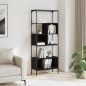 vidaXL Librería 5 estantes madera de ingeniería negro 76x33x188,5 cm vidaXL Librería 5 estantes madera de ingeniería negro 76x33x188,5 cm