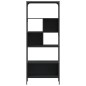vidaXL Librería 5 estantes madera de ingeniería negro 76x33x188,5 cm vidaXL Librería 5 estantes madera de ingeniería negro 76x33x188,5 cm