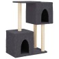 vidaXL Rascador para gatos con postes de sisal gris oscuro 86 cm vidaXL Rascador para gatos con postes de sisal gris oscuro 86 cm