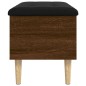 vidaXL Banco con almacenaje madera ingeniería roble marrón 82x42x46 cm vidaXL Banco con almacenaje madera ingeniería roble marrón 82x42x46 cm