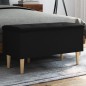 vidaXL Banco con almacenaje madera de ingeniería negro 82x42x46 cm vidaXL Banco con almacenaje madera de ingeniería negro 82x42x46 cm