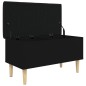 vidaXL Banco con almacenaje madera de ingeniería negro 82x42x46 cm vidaXL Banco con almacenaje madera de ingeniería negro 82x42x46 cm