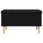 vidaXL Banco con almacenaje madera de ingeniería negro 82x42x46 cm vidaXL Banco con almacenaje madera de ingeniería negro 82x42x46 cm