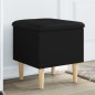 vidaXL Banco con almacenaje madera de ingeniería negro 42x42x46 cm vidaXL Banco con almacenaje madera de ingeniería negro 42x42x46 cm
